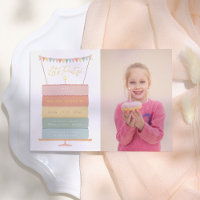 Rainbow Layer Cake Girl Photo Anniversaire