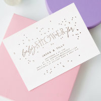 Rainbow Stars Baby shower moderne White Rose Gold