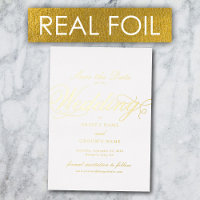 Real Gold Foil Luxury White Wedding Enregistrer la