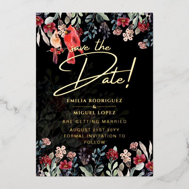 Invitation En Aluminium Real Gold Foil Pampas Mariage Grass Enregistrer La (Recto)