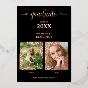 Invitation En Aluminium Real Rose Gold Romantic Alors Maintenant 2 Photos