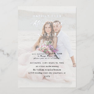 Invitation En Aluminium Réception de mariage après la fête