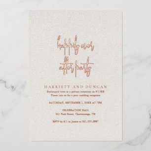 Invitation En Aluminium Réception de mariage élégante et beige neutre inte