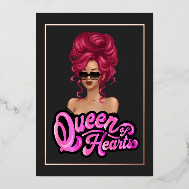 Invitation En Aluminium Red Haired Girl Birthday Party (Recto)