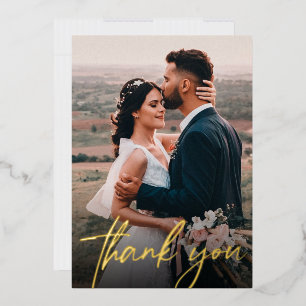 Invitation En Aluminium Remerciement pour de belles photos de mariage chic