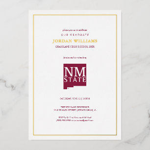 Invitation En Aluminium Remise des diplômes de l'Université d'État du Nouv