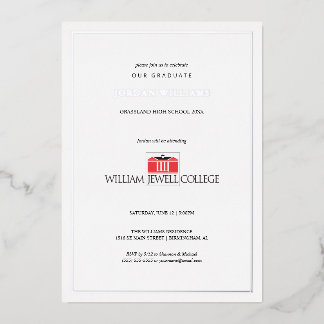 Invitation En Aluminium Remise des diplômes de William Jewell