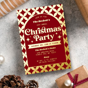 Invitation En Aluminium Retro Super Noël