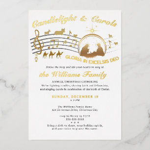 Invitation En Aluminium Réunion de chants de Noël Gloria in Excelsis Deo