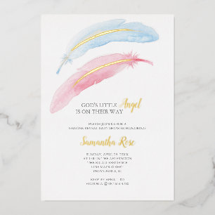 Invitation En Aluminium Révélation de genre aquarelle Baby Shower