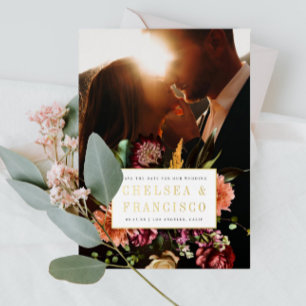 Invitation En Aluminium Richesse du printemps Photo florale Économisez la 