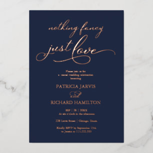 Invitation En Aluminium Rien De Fancy Just Love Chic Script Mariage