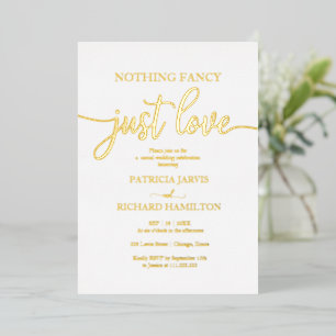 Invitation En Aluminium Rien de fantaisie Juste Amour Mariage Décontracté