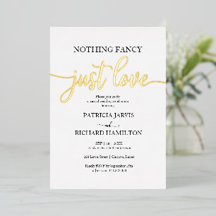 Invitation En Aluminium Rien de fantaisie Juste Amour Mariage Décontracté