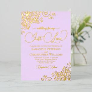 Invitation En Aluminium Rien de Fantastique Juste Amour Mariage Lilas Viol