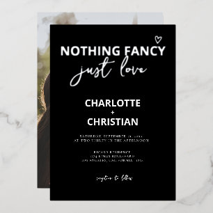 Invitation En Aluminium Rien de Fantastique Juste l'Amour Mariage Minimali