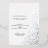 Robe Argent Anniversaire Fête ou menu Fête des mar