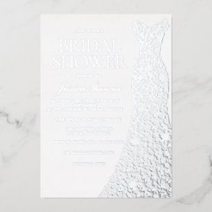 Invitation En Aluminium Robe Mariage Diamond Sparkle Fête des mariées Arge