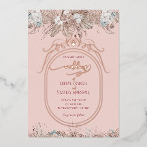 rose boho mariage or