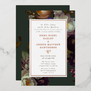 Invitation En Aluminium Rose d'été Boho Mariage d'estime Vintage