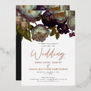 Invitation En Aluminium Rose d'été Boho Mariage d'estime Vintage