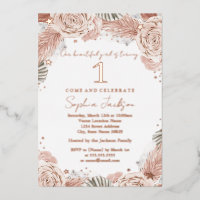ROSE GOLD Boho Teint Étoile de Mer Plage 1er Anniv