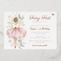 Rose Gold Butterfly Fairy Premier 1er anniversaire