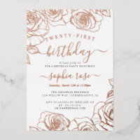 Rose Gold Foil 21e anniversaire