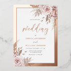 Rose Gold Foil Bordure Blush Dusty Rose Mariage