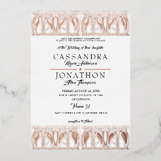 Invitation En Aluminium Rose Gold Mariage