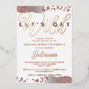 Invitation En Aluminium Rose Impressionnante Animaux Sauvages Enterrement 