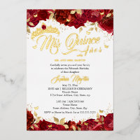 Rose rouge rubis Mis Quince Quinceanera