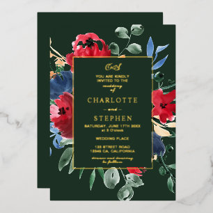 Invitation En Aluminium Russe sauge vert floral aquarelle or mariage