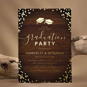 Invitation En Aluminium Rustic Double Joint Photo Graduation