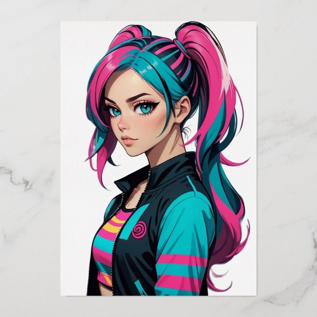 Invitation En Aluminium Sakura Hana Bijin (Recto)