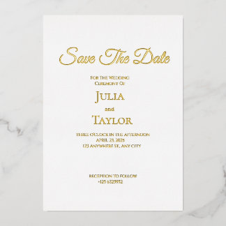 Invitation En Aluminium  Save the Date Card