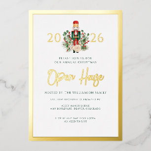 Invitation En Aluminium Scénario de maison ouverte pour les fêtes de Noël