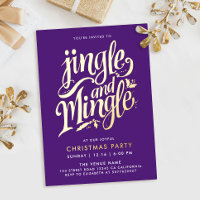 Script De Calligraphie De Cocktail Moderne Purple 
