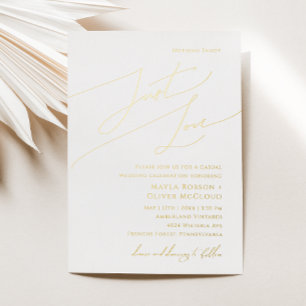 Invitation En Aluminium Script Whimsical Rien de fantaisie Juste Amour Mar
