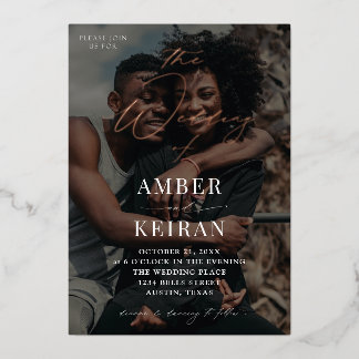 Invitation En Aluminium Shades - Mariage photo