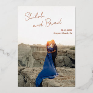 Invitation En Aluminium Shiloh Moderne Mariage élégant Enregistrer la date