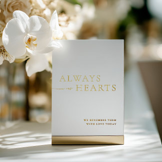 Invitation En Aluminium Signe Mariage minimaliste toujours dans nos coeurs