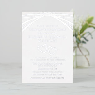 Invitation En Aluminium Simple Élégant Cœur 60e Anniversaire de Mariage