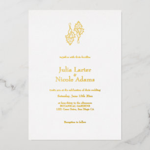 Invitation En Aluminium Simple Mariage minimaliste des coquillages marins