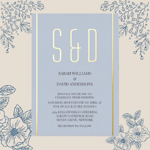 Invitation En Aluminium Simple minimaliste chic Mariage de script moderne