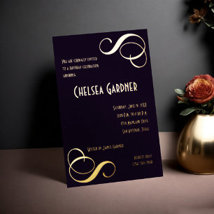 Invitation En Aluminium Simple minimaliste Sophistiqué Swashy