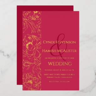 Invitation En Aluminium Simple Viva Magenta Mariage Floral