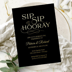 Invitation En Aluminium Sip Sip Hooray
