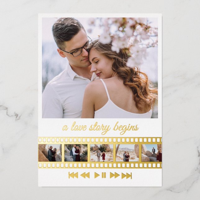 Invitation En Aluminium Six Photos Collage (Recto)