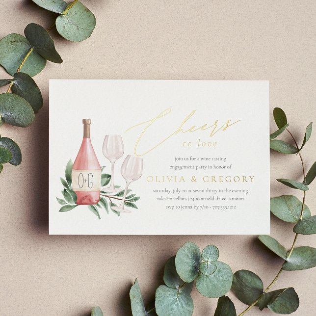 Invitation En Aluminium Soirée de dégustation de vin (Créateur téléchargé)